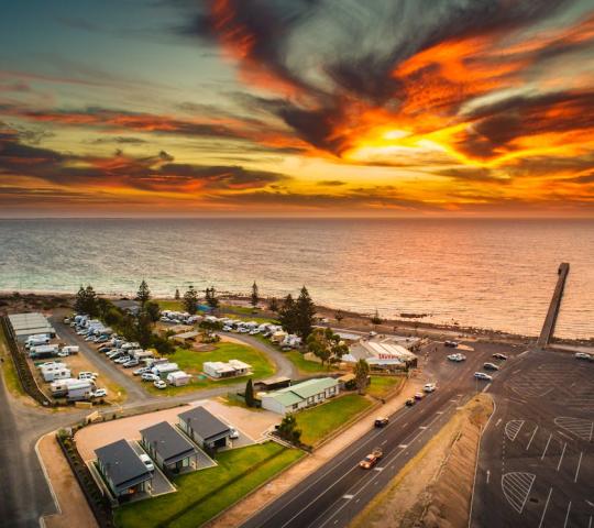 ariel view big4 breeze holiday parks port hughes